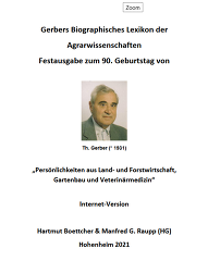 Gerbers Biographisches Lexikon Der Agrarwissenschaften (Festausgabe) Gerbers Biographisches Lexikon Der Agrarwissenschaften (Festausgabe)